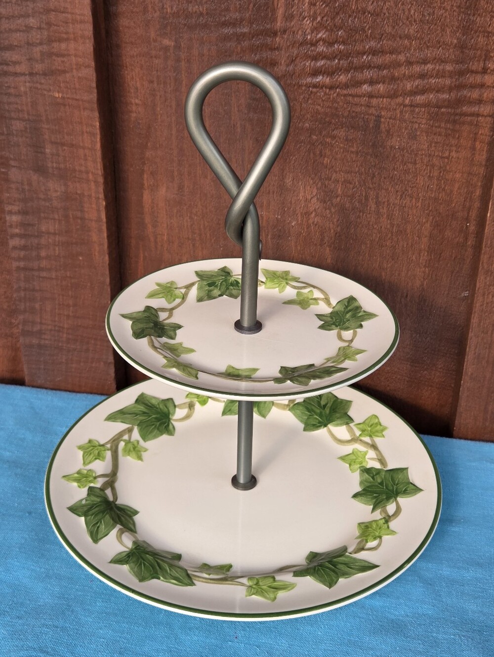 Vintage Franciscan Ivy Tiered Tray